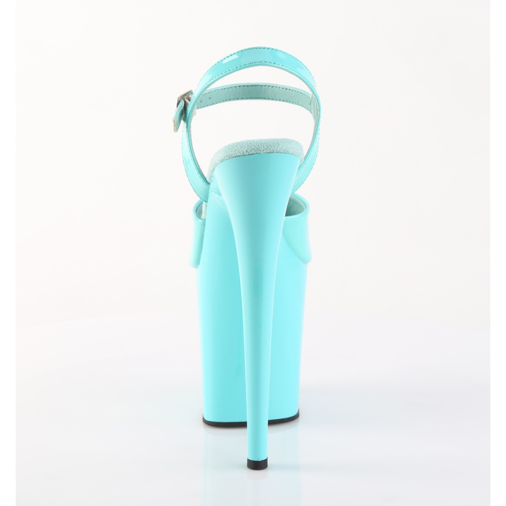 Pleaser - FLAMINGO809 Sandale à bride à la cheville, Pole dance chaussures - Bleu Product image